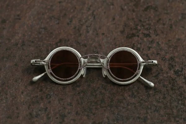 Rigards Vintage Silver + Bronze Rouge Lens Glasses RG1911AG